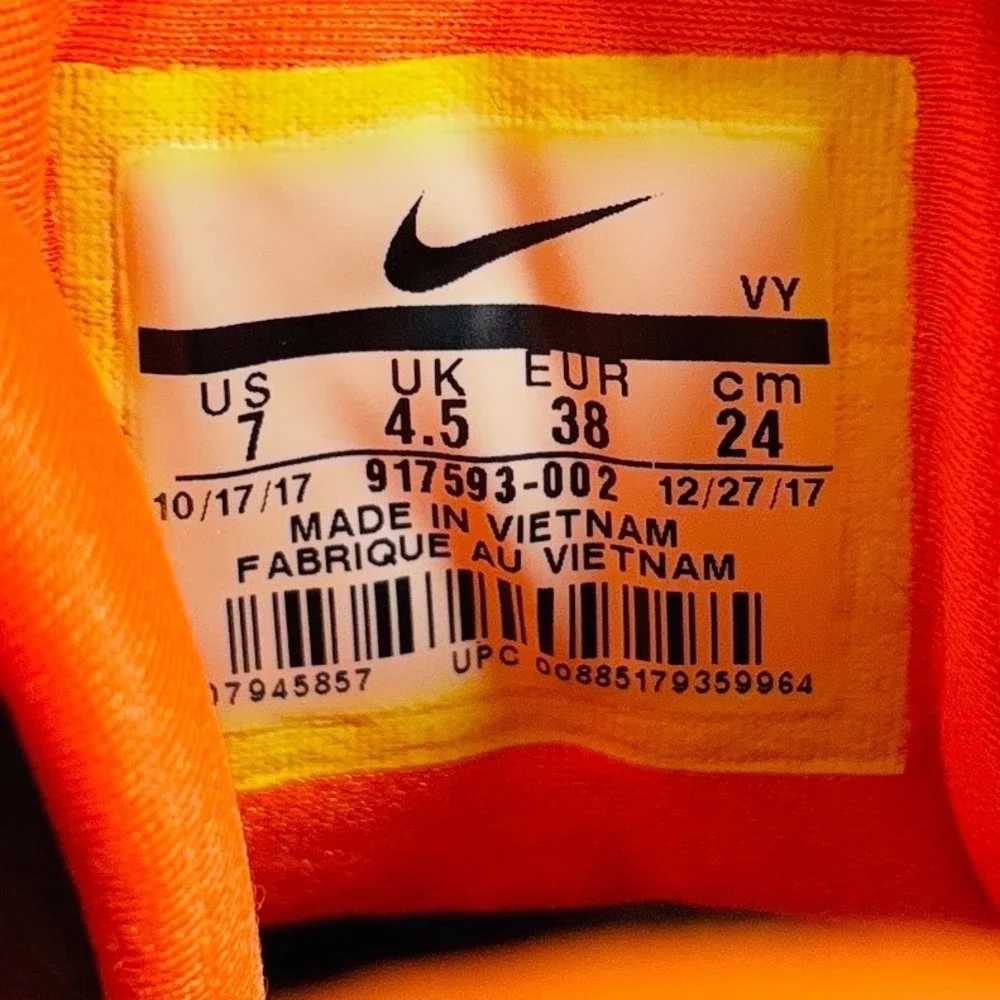 Nike‎ Air More Uptempo Orange Hot Punch Pink Black 917593-002 Mens 5.5 Women 7